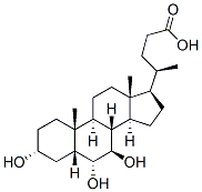 (3a,5b,6a,7b)-3,6,7-trihydroxy-Cholan-24-oic acid Structure