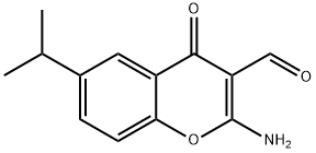 2-AMINO-6-ISOPROPYL-4-OXO-4H-BENZOPYRAN-3-CARBOXALDEHYDE Struktur