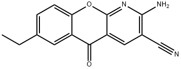 2-氨基-7-乙基-5-氧代-5H-[1]苯并吡喃[2,3-B]吡啶-3-甲腈 结构式