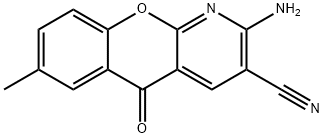 2-AMINO-7-METHYL-5-OXO-5H-(1)BENZOPYRANO-(2,3-B)PYRIDINE-3-CARBONITRILE, 98,68302-13-6,结构式