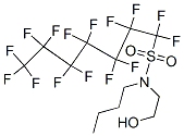 N-butyl-1,1,2,2,3,3,4,4,5,5,6,6,7,7,7-pentadecafluoro-N-(2-hydroxyethyl)heptane-1-sulphonamide 结构式