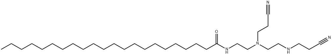 N-[2-[(2-cyanoethyl)[2-[(2-cyanoethyl)amino]ethyl]amino]ethyl]docosanamide Struktur