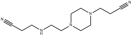 4-[2-[(2-cyanoethyl)amino]ethyl]piperazine-1-propiononitrile Struktur