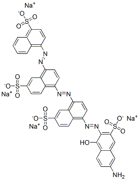 4-[[4-[[4-[(6-Amino-1-hydroxy-3-sulfo-2-naphthalenyl)azo]-7-sulfo-1-naphthalenyl]azo]-7-sulfo-1-naphthalenyl]azo]-1-naphthalenesulfonic acid tetrasodium salt,68310-70-3,结构式