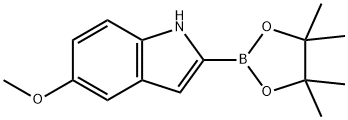 5-メトキシ-1H-インドール-2-ボロン酸ピナコールエステル 化学構造式