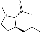 2-Pyrrolidinecarbonylchloride,1-methyl-3-propyl-,(2S-trans)-(9CI) Structure