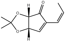 4H-Cyclopenta-1,3-dioxol-4-one,3a,6a-dihydro-2,2-dimethyl-5-(1Z)-1-propenyl-,(3aS,6aS)-(9CI)|