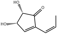 2-Cyclopenten-1-one, 4,5-dihydroxy-2-(1Z)-1-propenyl-, (4S,5S)- (9CI) Struktur