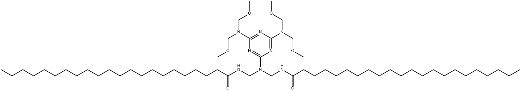 N,N'-[[[4,6-bis[bis(methoxymethyl)amino]-1,3,5-triazin-2-yl]imino]bis(methylene)]bis(docosanamide),68334-70-3,结构式