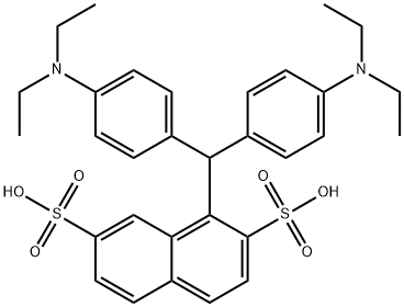 1-[bis[4-(diethylamino)phenyl]methyl]naphthalene-2,7-disulphonic acid Struktur