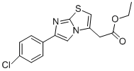 6-(4-CHLOROPHENYL)IMIDAZO[2,1-B]THIAZOLE-3-ACETIC ACID ETHYL ESTER 化学構造式