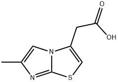 2-{6-甲基咪唑并[2,1-B][1,3]噻唑-3-基}乙酸 结构式