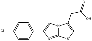 6-(4-CHLOROPHENYL)IMIDAZO[2,1-B][1,3]THIAZOL-3-YL]ACETIC ACID 结构式