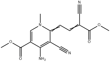 methyl (6E)-4-amino-5-cyano-6-(3-cyano-3-methoxycarbonyl-prop-2-enylid ene)-1-methyl-pyridine-3-carboxylate,68350-77-6,结构式