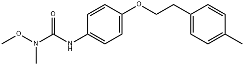 1-methoxy-1-methyl-3-[4-[2-(4-methylphenyl)ethoxy]phenyl]urea Structure