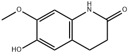 6-HYDROXY-7-METHOXY-3,4-DIHYDRO-1H-QUINOLIN-2-ONE 化学構造式