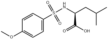 2-{[(4-METHOXYPHENYL)SULFONYL]AMINO}-4-METHYLPENTANOIC ACID 化学構造式