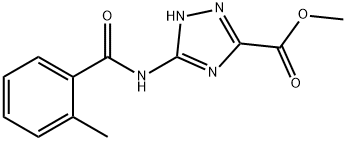 1H-1,2,4-Triazole-3-carboxylicacid,5-[(2-methylbenzoyl)amino]-,methylester Structure