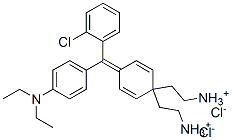[4-[(2-chlorophenyl)[4-(diethylamino)phenyl]methylene]-2,5-cyclohexadien-1-ylidene]diethylammonium chloride ,68391-24-2,结构式