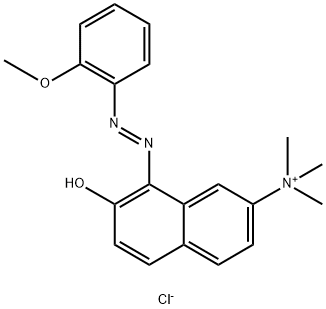 N,N,N-三甲基-7-羟基-8-[(2-甲氧基苯基)偶氮]-2-萘季铵盐酸盐,68391-30-0,结构式