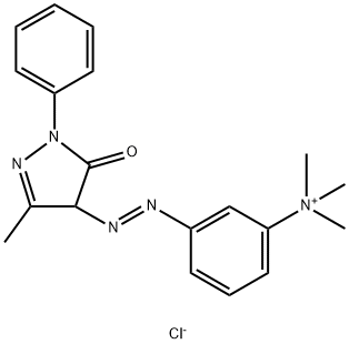 N,N,N-三甲基-3-[(4,5-二氢-3-甲基-5-氧代-1-苯基-1H-吡唑-4-基)偶氮]苯基季铵盐酸盐,68391-31-1,结构式