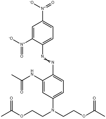 N-[5-[ビス[2-(アセチルオキシ)エチル]アミノ]-2-[(2,4-ジニトロフェニル)アゾ]フェニル]アセトアミド 化学構造式