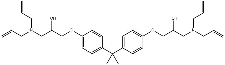 1,1'-[(1-メチルエチリデン)ビス(4,1-フェニレンオキシ)]ビス[3-[ジ(2-プロペニル)アミノ]-2-プロパノール] 化学構造式