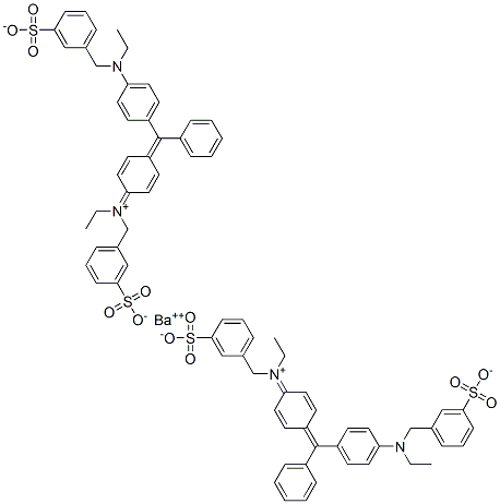 dihydrogen (ethyl)[4-[alpha-[4-[ethyl(3-sulphonatobenzyl)amino]phenyl]benzylidene]cyclohexa-2,5-dien-1-ylidene](3-sulphonatobenzyl)ammonium, barium salt Struktur