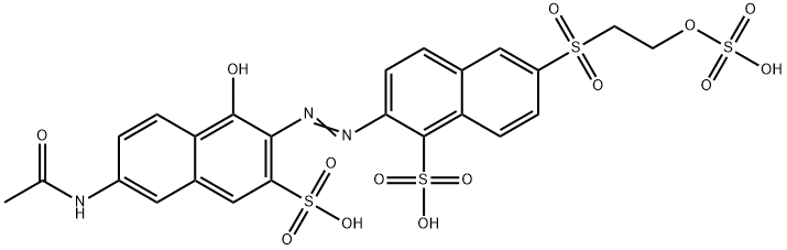 2-[[6-acetamido-1-hydroxy-3-sulpho-2-naphthyl]azo]-6-[[2-(sulphooxy)ethyl]sulphonyl]naphthalene-1-sulphonic acid 结构式