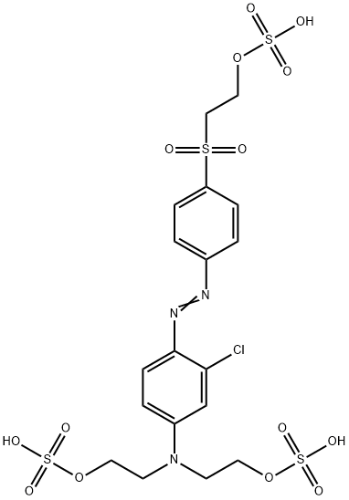 2,2'-[[3-chloro-4-[[4-[[2-(sulphooxy)ethyl]sulphonyl]phenyl]azo]phenyl]imino]bisethyl bis(hydrogensulphate) Structure
