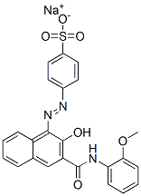 sodium 4-[[2-hydroxy-3-[(2-methoxyphenyl)carbamoyl]-1-naphthyl]azo]benzenesulphonate Structure