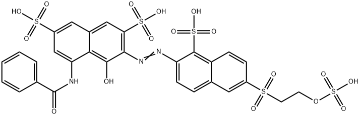 5-(benzoylamino)-4-hydroxy-3-[[1-sulpho-6-[[2-(sulphooxy)ethyl]sulphonyl]-2-naphthyl]azo]naphthalene-2,7-disulphonic acid Structure