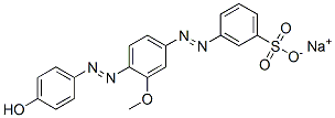 sodium 3-[[4-[(4-hydroxyphenyl)azo]-3-methoxyphenyl]azo]benzenesulphonate Structure