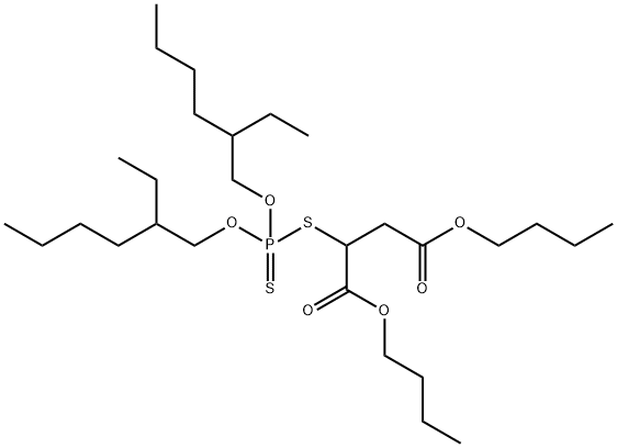 dibutyl [[bis[(2-ethylhexyl)oxy]phosphinothioyl]thio]succinate Structure