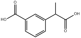 3-CARBOXY-Α-METHYLBENZENEACETIC ACID (KETOPROFEN IMPURITY) 化学構造式