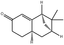 (1R)-2,3,4,4aα,5,6-ヘキサヒドロ-2,2-ジメチル-1α,3α-メタノナフタレン-7(1H)-オン 化学構造式