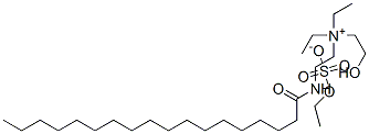 diethyl(2-hydroxyethyl)[2-[(1-oxooctadecyl)amino]ethyl]ammonium ethyl sulphate  Struktur