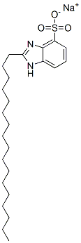 sodium 2-heptadecyl-1H-benzimidazole-4-sulphonate Struktur