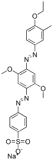 sodium 4-[[4-[(4-ethoxy-m-tolyl)azo]-2,5-dimethoxyphenyl]azo]benzenesulphonate Struktur