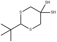 2-tert-ブチル-1,3-ジチアン-5,5-ジチオール 化学構造式