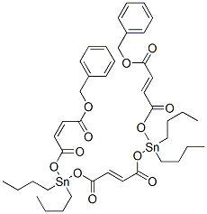 dibenzyl (,,Z)-6,6,13,13-tetrabutyl-4,8,11,15-tetraoxo-5,7,12,14-tetraoxa-6,13-distannoctadeca-2,9,16-trienedioate,68460-06-0,结构式