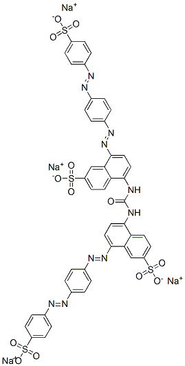 5,5'-(カルボニルジイミノ)ビス[8-[[4-[(4-スルホフェニル)アゾ]フェニル]アゾ]-2-ナフタレンスルホン酸]テトラナトリウム 化学構造式