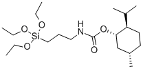 (S)-氮-三乙氧基硅基丙基-氧-薄荷基氨基甲酸盐 结构式