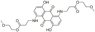 bis(2-methoxyethyl) N,N'-(9,10-dihydro-4,8-dihydroxy-9,10-dioxo-1,5-anthracenediyl)bis-beta-alaninate Structure