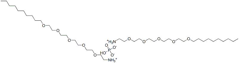 りん酸3,6,9,12,15-ペンタオキサペンタコサン-1-イルジアンモニウム 化学構造式