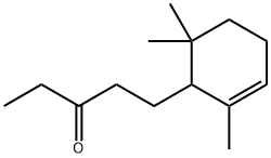 1-(2,6,6-trimethyl-2-cyclohexen-1-yl)pentan-3-one,68480-17-1,结构式