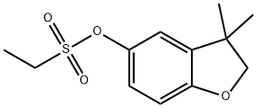 エタンスルホン酸2,3-ジヒドロ-3,3-ジメチルベンゾフラン-5-イル 化学構造式