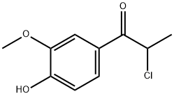 2-Chloro-1-(4-hydroxy-3-methoxyphenyl)propan-1-one Struktur