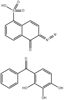 2,3,4-Trihydroxybenzophenone naphthoquinone-1,2-diazido-5-sulfonate Structure