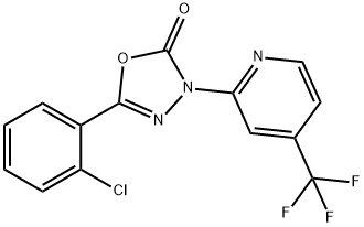 1,3,4-OXADIAZOL-2(3H)-ONE, 5-(2-CHLOROPHENYL)-3-[4-(TRIFLUOROMETHYL)-2-PYRIDINYL]- 结构式